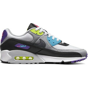 Nike �i�C�L �����Y �X�j�[�J�[ �yNike Air Max 90 Laser Blue Volt Purple�z �T�C�Y US_12(30.0cm) White/Black/Wolf Grey/Dark Grey