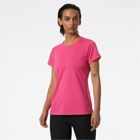 【送料無料】 ニューバランス レディース Tシャツ トップス Running T Shirt Ladies Pink