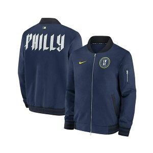 iCL Y WPbgu] AE^[ Men's Navy Philadelphia Phillies 2024 City Connect Authentic Collection Game Time Full-Zip Bomber Jacket Navy