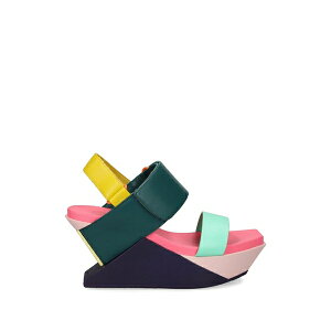 ���i�C�e�b�h�k�[�h ���f�B�[�X �T���_�� �V���[�Y Delta wedge sandal touch-strap wedge sandals Green