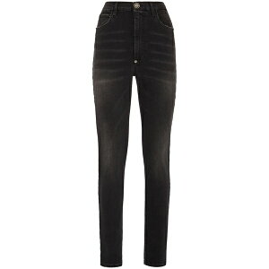 �t�B���b�v�v���C�� ���f�B�[�X �f�j���p���c �{�g���X Distressed-effect skinny jeans Black