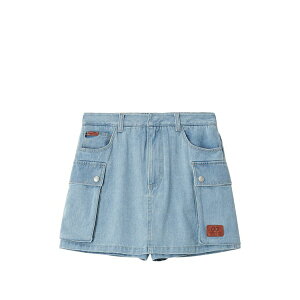 �`���R���[�g ���f�B�[�X �X�J�[�g �{�g���X Cargo-pocket mini skirt Blue