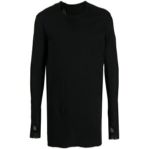 �{���X �r�W���� �T�x�� �����Y T�V���c �g�b�v�X Crew neck longline top Black