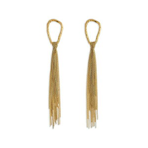 �t�H���e �t�H���e ���f�B�[�X �s�A�X���C�������O �A�N�Z�T���[ Chain-tassel earrings Gold