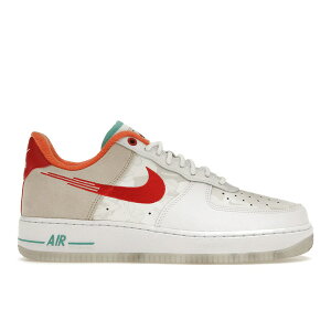 Nike �i�C�L �����Y �X�j�[�J�[ �yNike Air Force 1 Low '07 PRM Just Do It White Red Teal�z �T�C�Y US_12(30.0cm) Summit White/University Red-White-Washed Teal