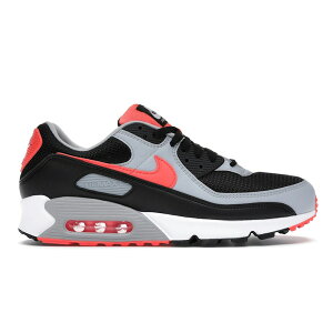 Nike �i�C�L �����Y �X�j�[�J�[ �yNike Air Max 90 Black Radiant Red Wolf Grey�z �T�C�Y US_10(28.0cm) Black/Radiant Red-White-Wolf Grey