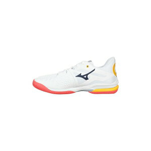 ~Ym fB[X tBbglX X|[c WAVE EXCEED TOUR ALLCOURT - Multicourt tennis shoes - white/calypso coral/icelandic blue