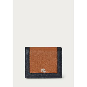 t[ fB[X z ANZT[ COLOR-BLOCKED LEATHER COMPACT WALLET - Wallet - tan/navy