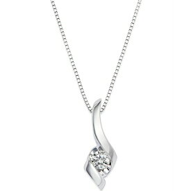 セイレーン レディース ネックレス・チョーカー・ペンダントトップ アクセサリー Diamond Swirl Pendant Necklace in 14k White Gold (1/10 ct. t.w.) No Color
