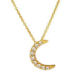 ルヴァン レディース ネックレス・チョーカー・ペンダントトップ アクセサリー Nude Diamond Crescent Moon 18" Pendant Necklace (1/10 ct. t.w.) in 14k Gold 14K Honey Gold Pendant