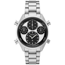 セイコー メンズ 腕時計 アクセサリー Men's Chronograph Prospex Speedtimer Stainless Steel Bracelet Watch 44mm White