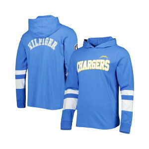 g~[ qtBK[ Y Vc gbvX Men's Powder Blue, White Los Angeles Chargers Alex Long Sleeve Hoodie T-shirt Powder Blue, White