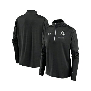 iCL fB[X Jbg\[ gbvX Women's Black Chicago White Sox Pacer Quarter-Zip Top Black