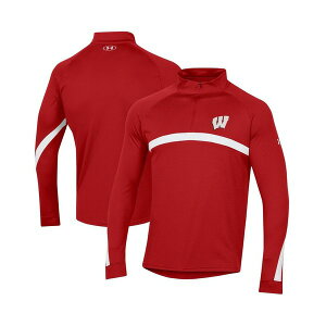 A_[A[}[ Y p[J[EXEFbgVc AE^[ Men's Red Wisconsin Badgers Game Day Raglan Quarter-Zip Top Red