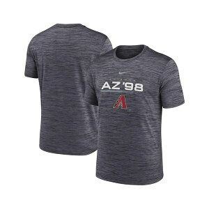 iCL Y Vc gbvX Men's Black Arizona Diamondbacks Wordmark Velocity Performance T-shirt Black