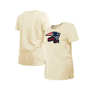 �j���[�G�� ���f�B�[�X T�V���c �g�b�v�X Women's Cream New England Patriots Chrome Sideline T-shirt Cream