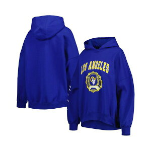 g~[ qtBK[ fB[X p[J[EXEFbgVc AE^[ Women's Royal Los Angeles Rams Becca Drop Shoulder Pullover Hoodie Royal