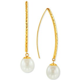 ホノラ レディース ピアス＆イヤリング アクセサリー Cultured Freshwater Pearl (9-10mm) Threader Earrings in 14k Gold Yellow Gold