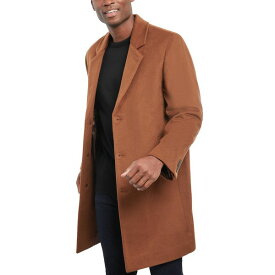 マイケルコース メンズ ジャケット＆ブルゾン アウター Michael Kors Men's Madison Wool Blend Modern-Fit Overcoat Brown