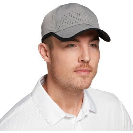 プリンス メンズ 帽子 アクセサリー Prince Men's Perforated Tech Tennis Hat Gray Dawn