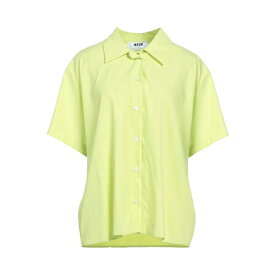 【送料無料】 エムエスジイエム レディース シャツ トップス Shirts Acid green