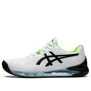 ASICS �A�V�b�N�X �����Y �X�j�[�J�[ �yASICS Gel Resolution 8 'White Green Gecko' 1041A079-105�z �T�C�Y US_10(28.0cm)