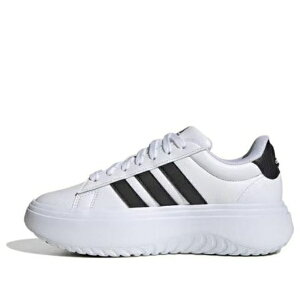 adidas �A�f�B�_�X ���f�B�[�X �X�j�[�J�[ �y(WMNS) adidas Grand Court Platform 'White Black' IE1092�z �T�C�Y US_8.5(25.5cm)