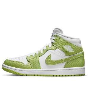 Air Jordan W[_ fB[X Xj[J[ White/Green y(WMNS) Air Jordan 1 Mid SE 'Green Python' DV2959-113z TCY US_8(25.0cm)