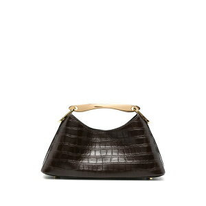 �G���� ���f�B�[�X �g�[�g�o�b�O �o�b�O Mini boomerang croc-effect leather tote bag Brown