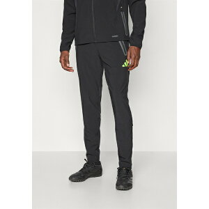AfB_X Y JWApc {gX REAL MADRID TIRO25 PRO VIS TECH TRAVEL PANT - Club wear - black/lucid lemon