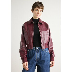 JoNC fB[X WPbgu] AE^[ CROPPED CRINKLE - Bomber Jacket - deep rouge