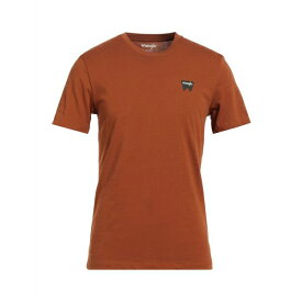【送料無料】 ラングラー メンズ Tシャツ トップス T-shirts Brown
