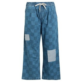 【送料無料】 バンズ レディース デニムパンツ ボトムス MENDED CHECK DENIM RANGE LOOSE CROP PANT Blue