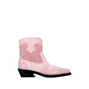 �K�j�[ ���f�B�[�X �u�[�c �V���[�Y Panelled western ankle boots Pink
