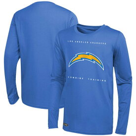 アウタースタッフ メンズ Tシャツ トップス Los Angeles Chargers Side Drill Long Sleeve TShirt Powder Blue