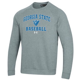 アンダーアーマー メンズ パーカー・スウェットシャツ アウター Georgia State Panthers Under Armour All Day Arch Fleece Baseball Raglan Pullover Sweatshirt Gray
