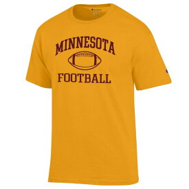 チャンピオン メンズ Tシャツ トップス Minnesota Golden Gophers Champion Football Icon TShirt Gold