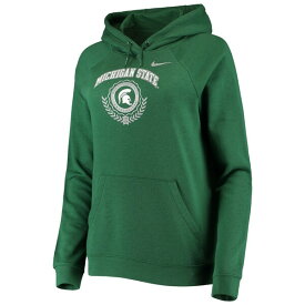 ナイキ レディース パーカー・スウェットシャツ アウター Michigan State Spartans Nike Women's Varsity Fleece TriBlend Raglan Pullover Hoodie Green