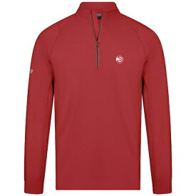 レベルウェア メンズ ジャケット＆ブルゾン アウター Atlanta Hawks Levelwear Theory Insignia Core QuarterZip Pullover Top Red