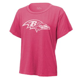 マジェスティックスレッズ レディース Tシャツ トップス Derrick Henry Baltimore Ravens Majestic Threads Women's Name & Number TShirt Pink