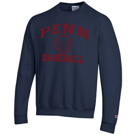 チャンピオン メンズ パーカー・スウェットシャツ アウター Pennsylvania Quakers Champion Icon Baseball Powerblend Pullover Sweatshirt Navy