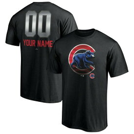 ファナティクス メンズ Tシャツ トップス Chicago Cubs Fanatics Branded Personalized Any Name & Number Midnight Mascot TShirt Black