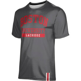 プロスフィア メンズ Tシャツ トップス Boston University ProSphere Lacrosse TShirt Heather Gray