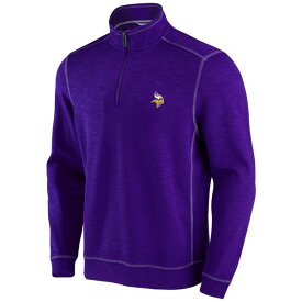トッミーバハマ メンズ ジャケット＆ブルゾン アウター Minnesota Vikings Tommy Bahama Tobago Bay TriBlend HalfZip Jacket Purple