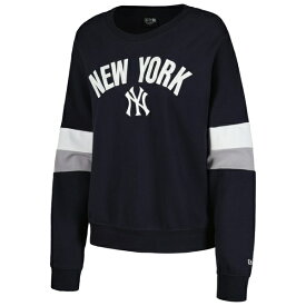 ニューエラ レディース パーカー・スウェットシャツ アウター New York Yankees New Era Women's Game Day Crew Pullover Sweatshirt Navy