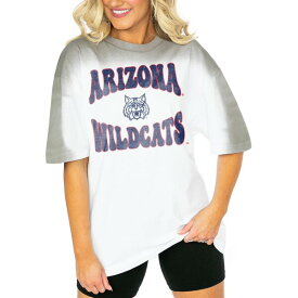 ゲームデイ レディース Tシャツ トップス Arizona Wildcats Gameday Couture Women's Campus Glory Colorwave Oversized TShirt White/Gray