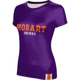 プロスフィア レディース Tシャツ トップス Hobart & William Smith Colleges ProSphere Women's Ice Hockey TShirt Purple