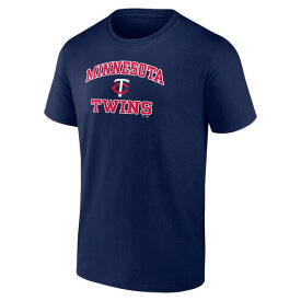 ファナティクス メンズ Tシャツ トップス Minnesota Twins Fanatics Branded Heart & Soul Evergreen TShirt Navy