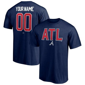 ファナティクス メンズ Tシャツ トップス Atlanta Braves Fanatics Branded Hometown Legend Personalized Name & Number TShirt Navy