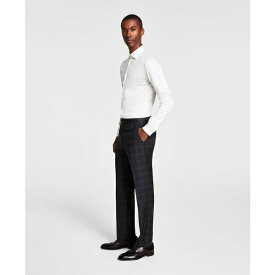 マイケルコース メンズ カジュアルパンツ ボトムス Men's Plaid Classic-Fit Wool-Blend Stretch Suit Separate Pants Charcoal/brown Plaid